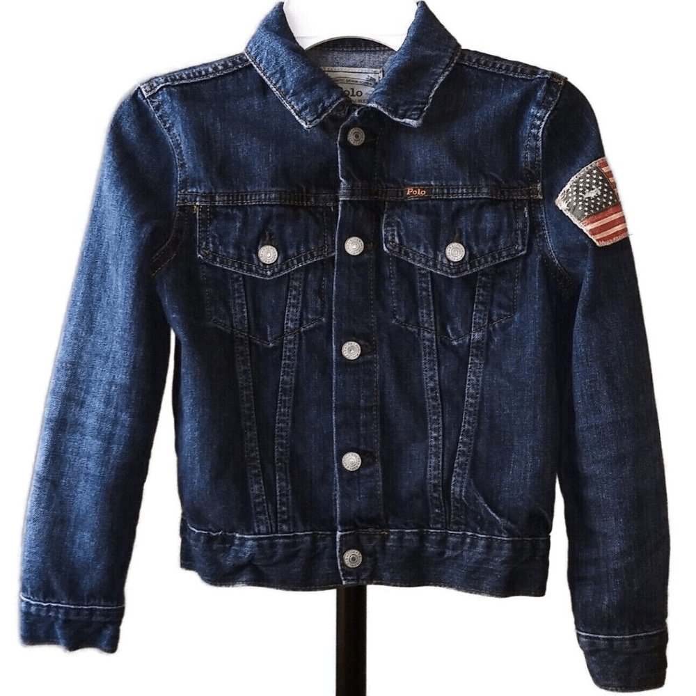 Polo Ralph Lauren Little Boys Denim Trucker Jacket in Blue, Size 7